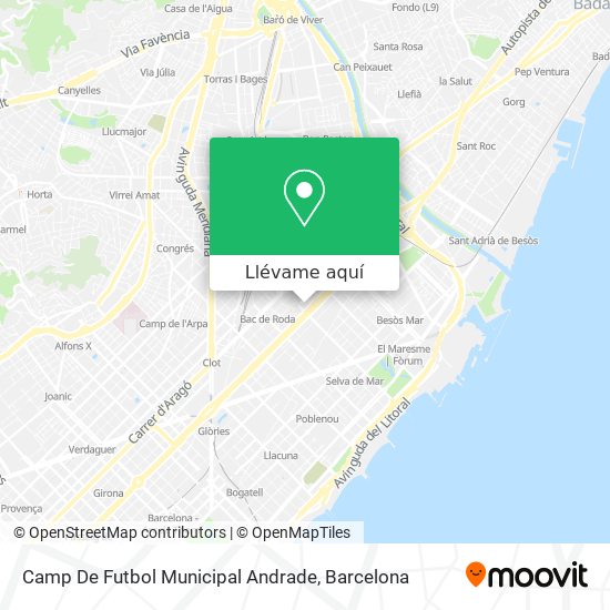 Mapa Camp De Futbol Municipal Andrade