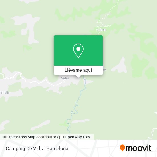Mapa Càmping De Vidrà