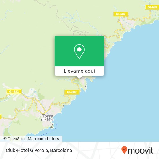 Mapa Club-Hotel Giverola