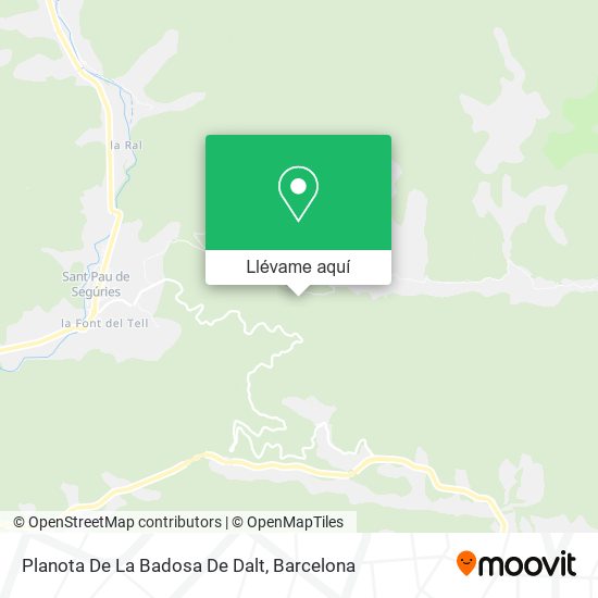 Mapa Planota De La Badosa De Dalt