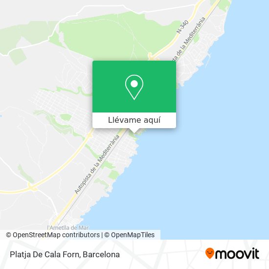 Mapa Platja De Cala Forn