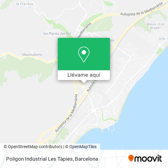 Mapa Polígon Industrial Les Tàpies