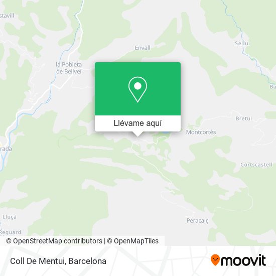 Mapa Coll De Mentui