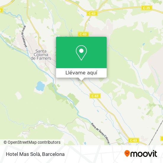 Mapa Hotel Mas Solà