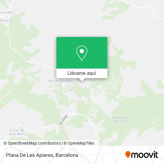 Mapa Plana De Les Apieres