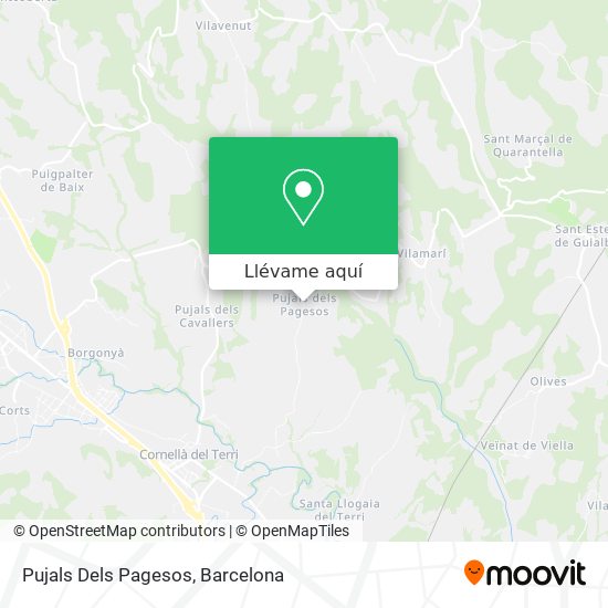 Mapa Pujals Dels Pagesos