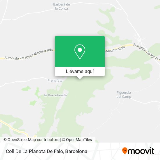 Mapa Coll De La Planota De Faló