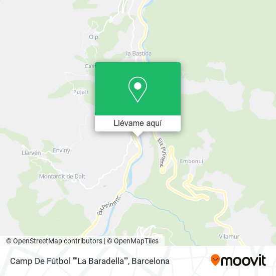 Mapa Camp De Fútbol ""La Baradella""