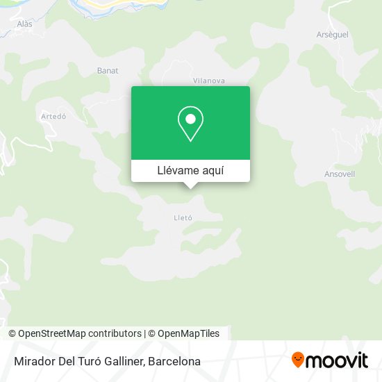 Mapa Mirador Del Turó Galliner