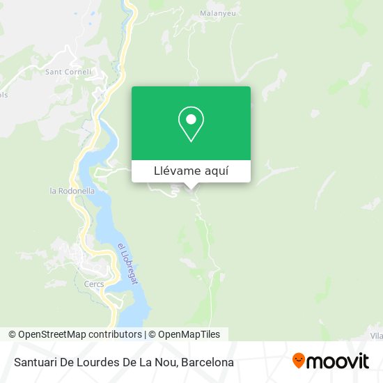 Mapa Santuari De Lourdes De La Nou