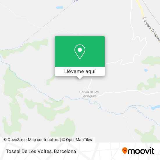 Mapa Tossal De Les Voltes