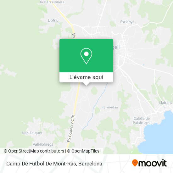 Mapa Camp De Futbol De Mont-Ras