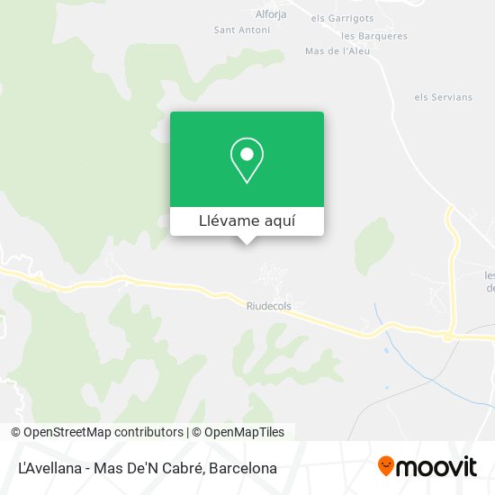 Mapa L'Avellana - Mas De'N Cabré