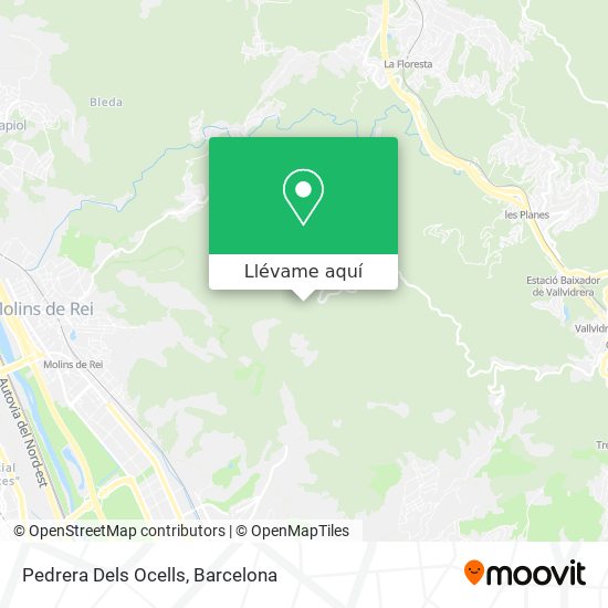 Mapa Pedrera Dels Ocells