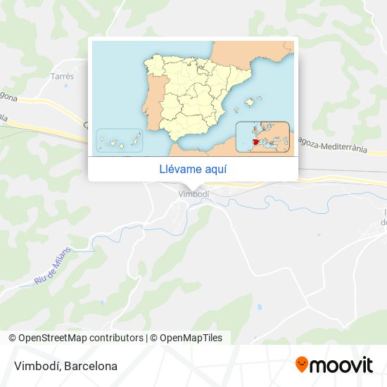 Mapa Vimbodí