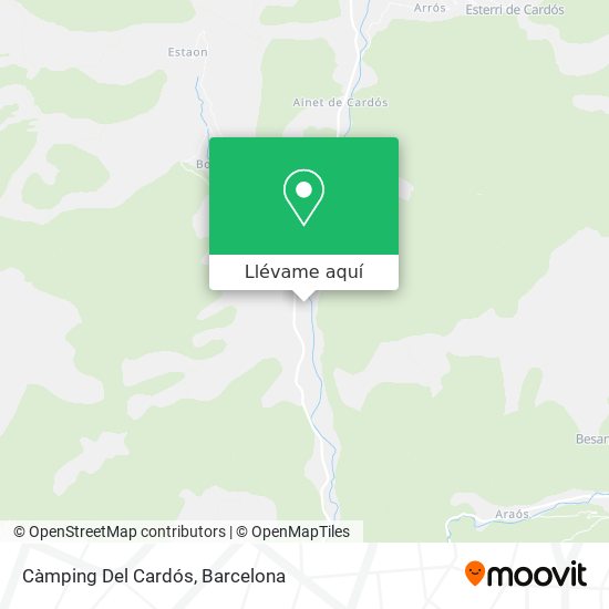 Mapa Càmping Del Cardós