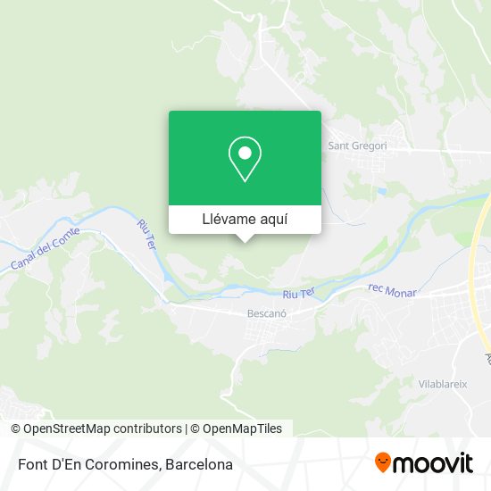 Mapa Font D'En Coromines