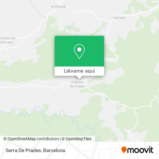 Mapa Serra De Prades