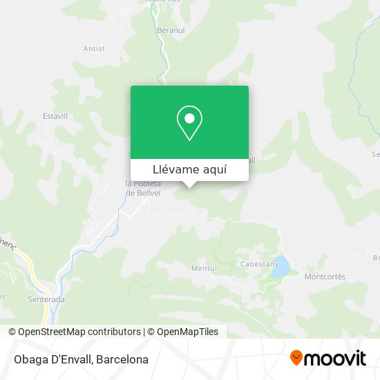 Mapa Obaga D'Envall