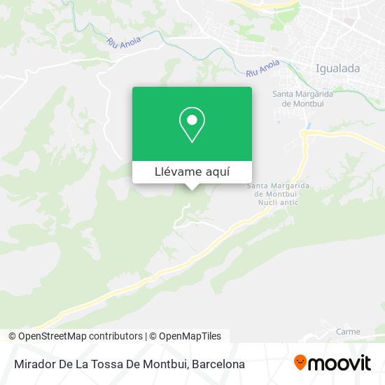 Mapa Mirador De La Tossa De Montbui
