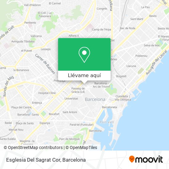 Mapa Esglesia Del Sagrat Cor