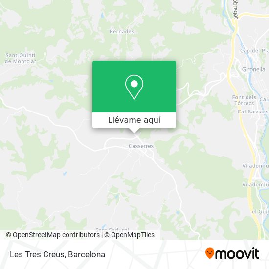 Mapa Les Tres Creus
