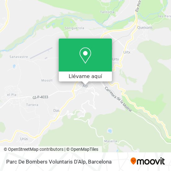 Mapa Parc De Bombers Voluntaris D'Alp