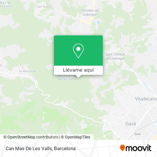 Mapa Can Mas De Les Valls