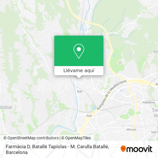 Mapa Farmàcia D. Batallé Tapiolas - M. Carulla Batallé