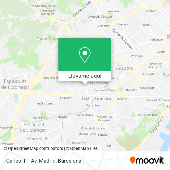 Mapa Carles III - Av. Madrid