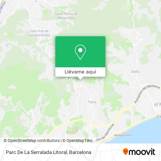 Mapa Parc De La Serralada Litoral