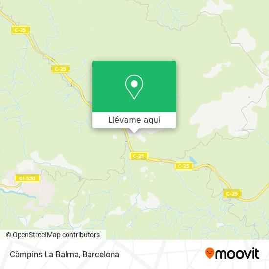 Mapa Càmpins La Balma