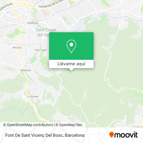 Mapa Font De Sant Vicenç Del Bosc