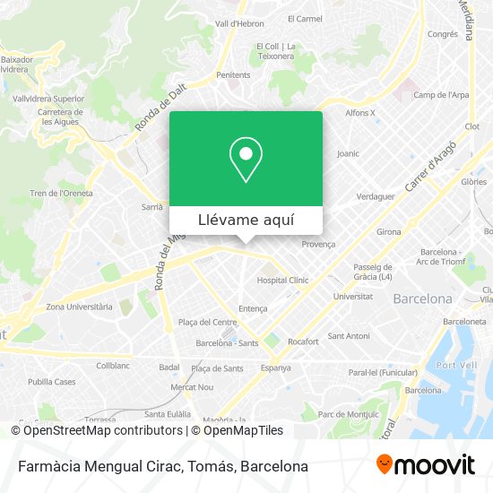 Mapa Farmàcia Mengual Cirac, Tomás
