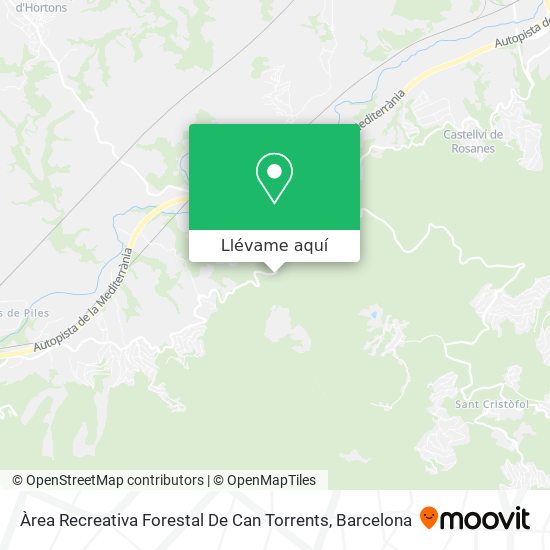 Mapa Àrea Recreativa Forestal De Can Torrents