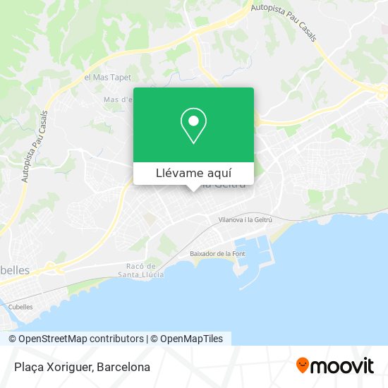Mapa Plaça Xoriguer