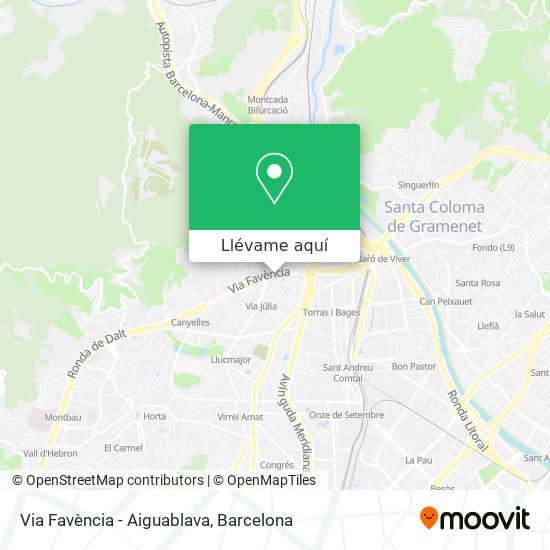 Mapa Via Favència - Aiguablava