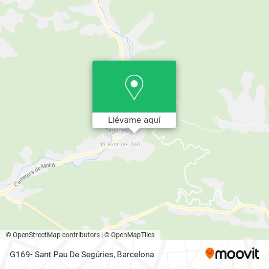 Mapa G169- Sant Pau De Segúries