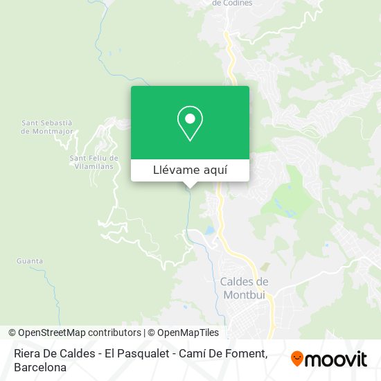 Mapa Riera De Caldes - El Pasqualet - Camí De Foment