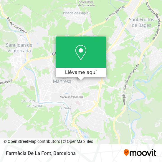 Mapa Farmàcia De La Font