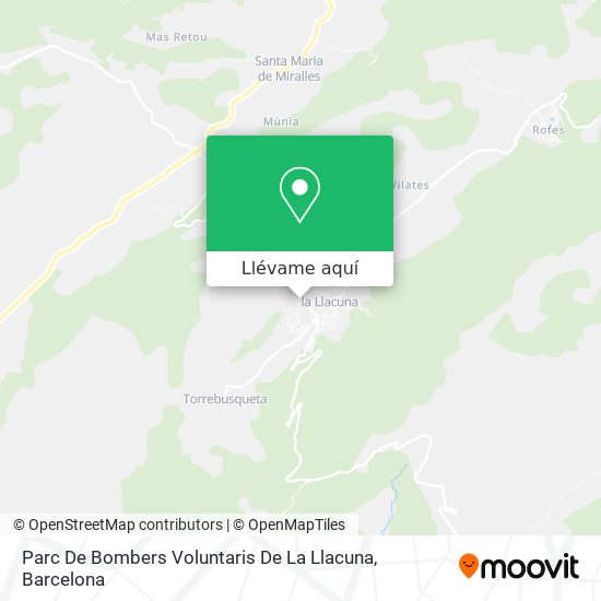 Mapa Parc De Bombers Voluntaris De La Llacuna