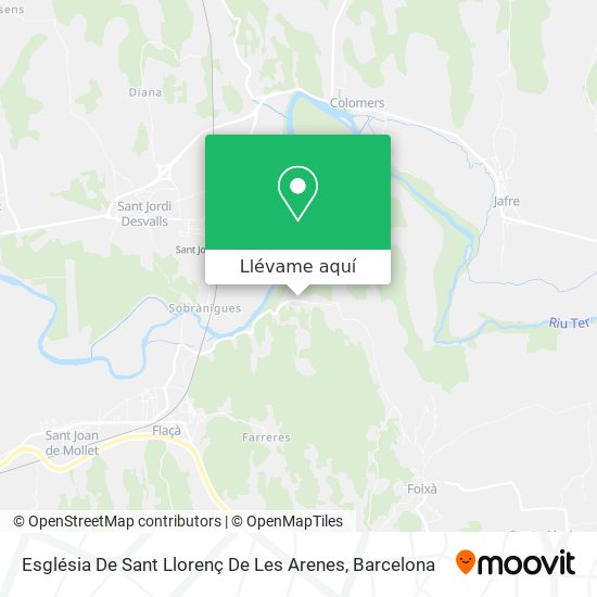 Mapa Església De Sant Llorenç De Les Arenes