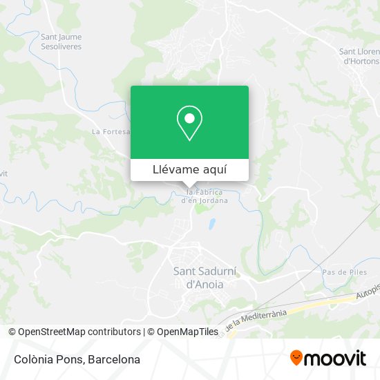 Mapa Colònia Pons