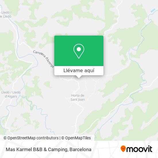 Mapa Mas Karmel B&B & Camping
