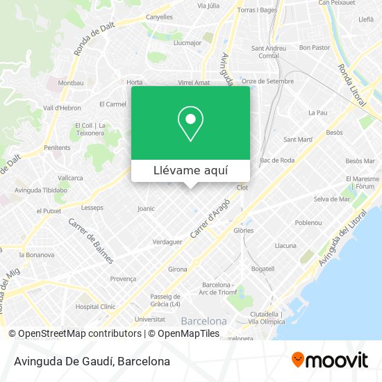 Mapa Avinguda De Gaudí