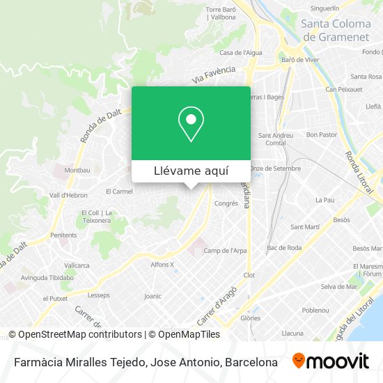 Mapa Farmàcia Miralles Tejedo, Jose Antonio