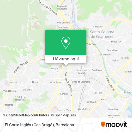Mapa El Corte Inglés (Can Dragó)
