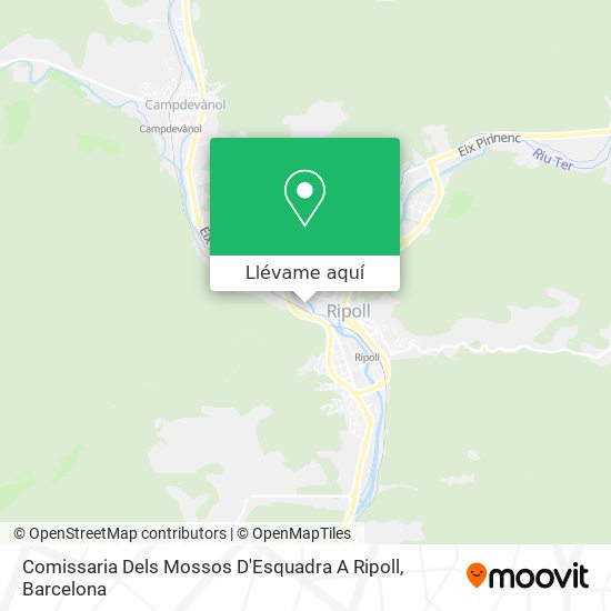 Mapa Comissaria Dels Mossos D'Esquadra A Ripoll