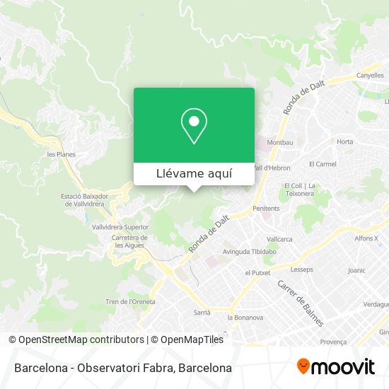 Mapa Barcelona - Observatori Fabra