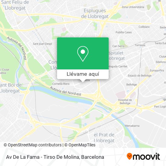 Mapa Av De La Fama - Tirso De Molina